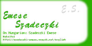 emese szadeczki business card